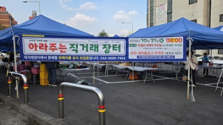 제철 농산물부터 수공예품까지…아라동 직거래장터에 펼쳐진 마을 풍경